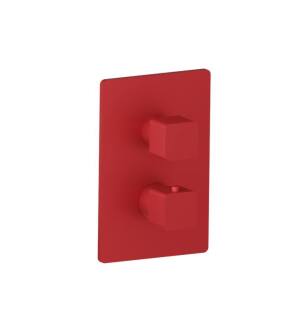 Flusso 196.4101DR 3/4" Thermostatic Shower Valve & Trim with One Output in Deep Red
