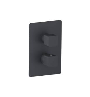 Flusso 196.4101RG 3/4" Thermostatic Shower Valve & Trim with One Output in Rock Gray