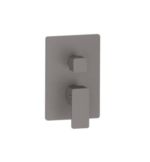 Flusso 196.4102SG 3/4" Thermostatic Shower Valve With Trim wirh One Output in Steel Gray