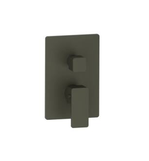 Flusso 196.4102GMG 3/4" Thermostatic Shower Valve With Trim wirh One Output in Gun Metal Gray