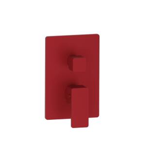 Flusso 196.4102CR 3/4" Thermostatic Shower Valve With Trim wirh One Output in Crimson