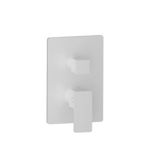 Flusso 196.4102GW 3/4" Thermostatic Shower Valve With Trim wirh One Output in Gloss White