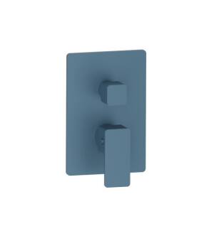 Flusso 196.4102BP 3/4" Thermostatic Shower Valve With Trim wirh One Output in Blue Platinum