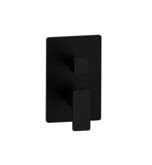 Flusso 196.4102GB 3/4" Thermostatic Shower Valve With Trim wirh One Output in Gloss Black
