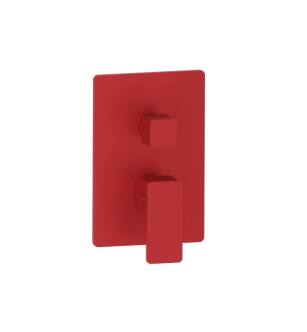 Flusso 196.4102DR 3/4" Thermostatic Shower Valve With Trim wirh One Output in Deep Red