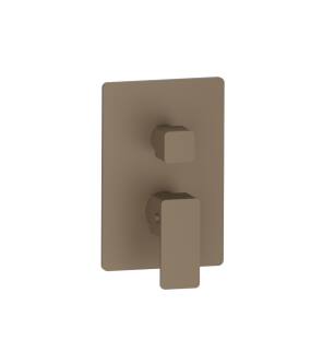 Flusso 196.4102DT 3/4" Thermostatic Shower Valve With Trim wirh One Output in Dark Tan