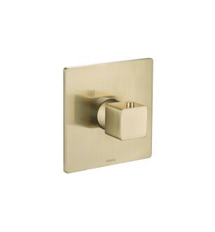 Flusso 196.4201TSB Trim For 3/4" Thermostatic Valve - Use with TVH.4201 in Satin Brass PVD