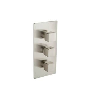 Flusso 196.4401BN 3/4" Thermostatic Valve and Trim - 2 Outputs in Brushed Nickel PVD