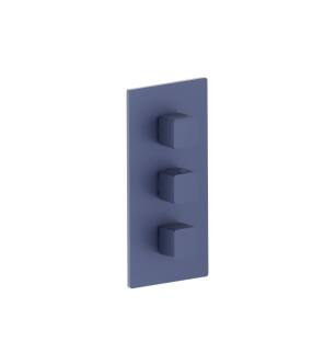 Flusso 196.4401NB 3/4" Thermostatic Valve and Trim - 2 Outputs in Navy Blue