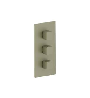 Flusso 196.4401AG 3/4" Thermostatic Valve and Trim - 2 Outputs in Army Green