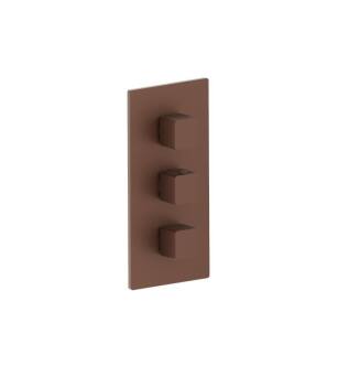 Flusso 196.4401VB 3/4" Thermostatic Valve and Trim - 2 Outputs in Vortex Brown