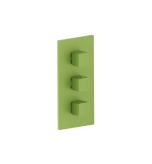 Flusso 196.4401IG 3/4" Thermostatic Valve and Trim - 2 Outputs in Flusso Green