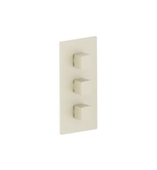 Flusso 196.4401LT 3/4" Thermostatic Valve and Trim - 2 Outputs in Light Tan