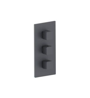 Flusso 196.4401RG 3/4" Thermostatic Valve and Trim - 2 Outputs in Rock Gray