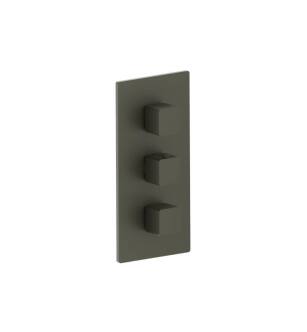 Flusso 196.4401DGR 3/4" Thermostatic Valve and Trim - 2 Outputs in Dark Green