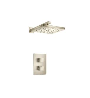 Flusso 196.7000BN Single Output Shower Set With Shower Head And Arm in Brushed Nickel PVD