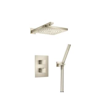 Flusso 196.7050BN Two Output Shower Set With Shower Head And Hand Held in Brushed Nickel PVD