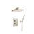 Isenberg 196.7050BN Two Output Shower Set With Shower Head And Hand Held in Brushed Nickel PVD
