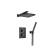 Isenberg 196.7050MB Two Output Shower Set With Shower Head And Hand Held in Matte Black