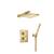 Isenberg 196.7050SB Two Output Shower Set With Shower Head And Hand Held in Satin Brass PVD