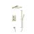 Isenberg 196.7100BN Two Output Shower Set With Shower Head, Hand Held And Slide Bar in Brushed Nickel PVD