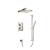 Isenberg 196.7100PN Two Output Shower Set With Shower Head, Hand Held And Slide Bar in Polished Nickel PVD