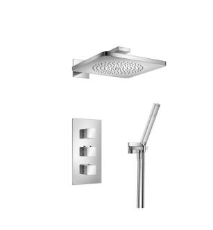 Flusso 196.7150CP Two Output Shower Set With Shower Head And Hand Held in Chrome