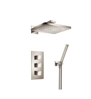 Flusso 196.7150PN Two Output Shower Set With Shower Head And Hand Held in Polished Nickel PVD