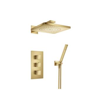Isenberg 196.7150SB Two Output Shower Set With Shower Head And Hand Held in Satin Brass PVD