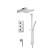 Isenberg 196.7200CP Two Output Shower Set With Shower Head, Hand Held And Slide Bar in Chrome