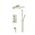 Isenberg 196.7200BN Two Output Shower Set With Shower Head, Hand Held And Slide Bar in Brushed Nickel PVD