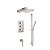 Isenberg 196.7200PN Two Output Shower Set With Shower Head, Hand Held And Slide Bar in Polished Nickel PVD