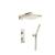 Isenberg 196.7250BN Two Output Shower Set With Shower Head And Hand Held in Brushed Nickel PVD