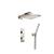 Isenberg 196.7250PN Two Output Shower Set With Shower Head And Hand Held in Polished Nickel PVD