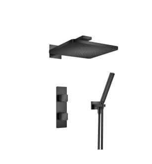 Flusso 196.7250MB Two Output Shower Set With Shower Head And Hand Held in Matte Black