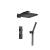 Isenberg 196.7250MB Two Output Shower Set With Shower Head And Hand Held in Matte Black
