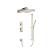 Isenberg 196.7300BN Two Output Shower Set With Shower Head, Hand Held And Slide Bar in Brushed Nickel PVD