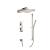 Isenberg 196.7300PN Two Output Shower Set With Shower Head, Hand Held And Slide Bar in Polished Nickel PVD