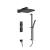 Isenberg 196.7300MB Two Output Shower Set With Shower Head, Hand Held And Slide Bar in Matte Black