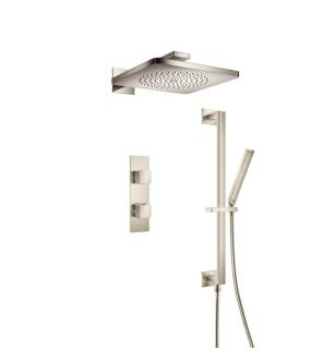 Flusso 196.7350BN Two Output Shower Set With Shower Head, Hand Held And Slide Bar in Brushed Nickel PVD