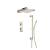 Isenberg 196.7350BN Two Output Shower Set With Shower Head, Hand Held And Slide Bar in Brushed Nickel PVD