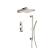 Isenberg 196.7350PN Two Output Shower Set With Shower Head, Hand Held And Slide Bar in Polished Nickel PVD