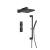 Isenberg 196.7350MB Two Output Shower Set With Shower Head, Hand Held And Slide Bar in Matte Black