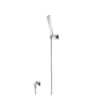 Flusso 240.1006CP Hand Shower Set With Wall Elbow, Holder and Hose in Chrome