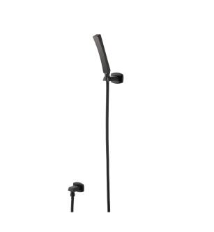 Flusso 240.1006MB Hand Shower Set With Wall Elbow, Holder and Hose in Matte Black