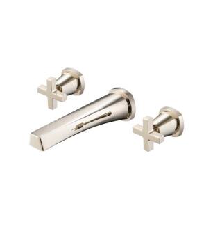 Flusso 240.1950PN Two Handle Wall Mounted Bathroom Faucet in Polished Nickel PVD