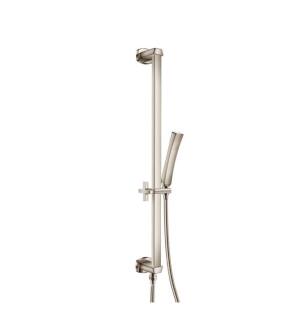Flusso 240.2016PN Hand Shower Set with Slide Bar, Integrated Elbow & Hose in Polished Nickel PVD