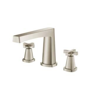 Flusso 240.2410BN 3 Hole Deck Mount Roman Tub Faucet in Brushed Nickel PVD