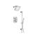 Isenberg 240.7100CP Two Output Shower Set With Shower Head, Hand Held And Slide Bar in Chrome