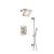 Isenberg 240.7100PN Two Output Shower Set With Shower Head, Hand Held And Slide Bar in Polished Nickel PVD
